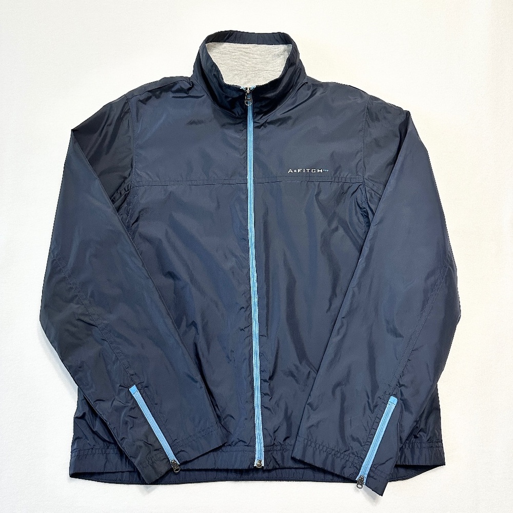 Vintage Abercrombie Windbreaker Jacket Women’s Size Small Gym Issue Navy Blue